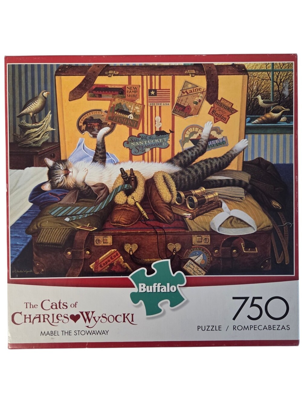 The Cats Of Charles Wysocki - Mabel The Stowaway - 750 Piece Jigsaw Puzzle